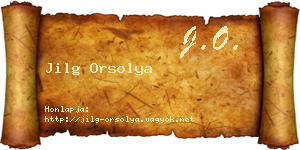 Jilg Orsolya névjegykártya